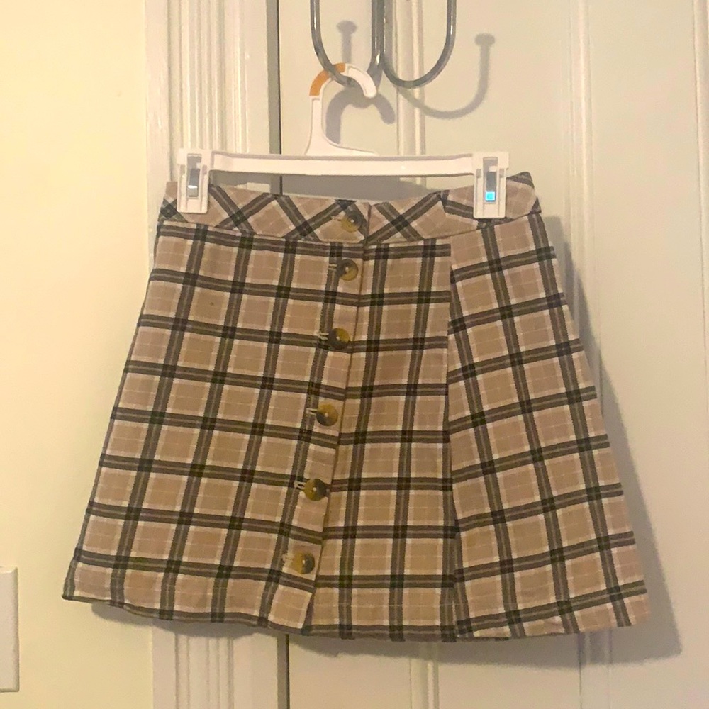 H+M plaid skirt
